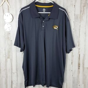 Mizzou Polo Shirt Black Size 2XL